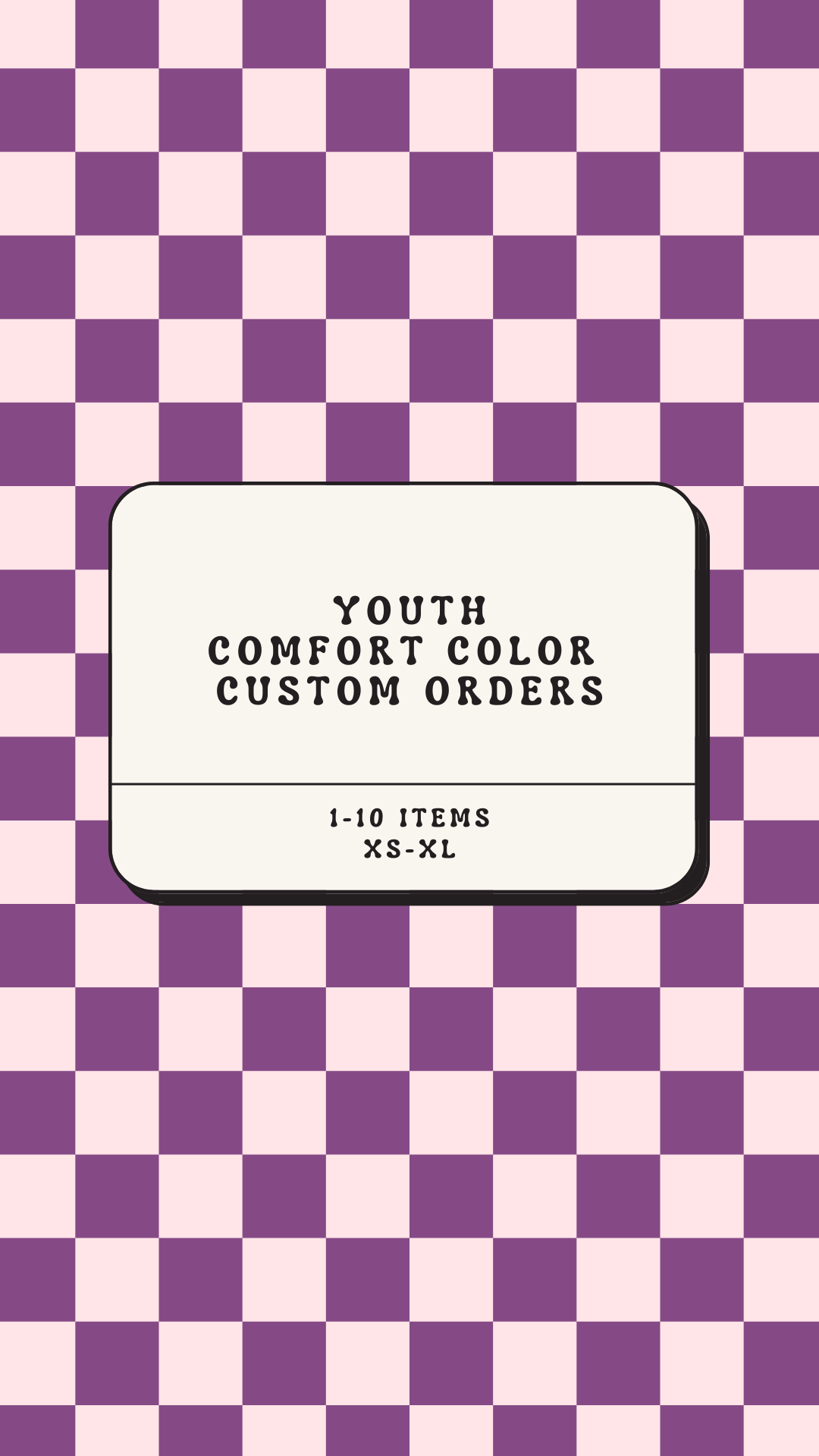 Custom Order Youth Comfort Color